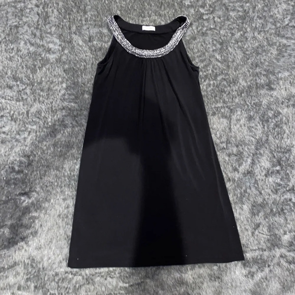 Calvin Klein tunic black chain link neck midi dress - Picture 3 of 12